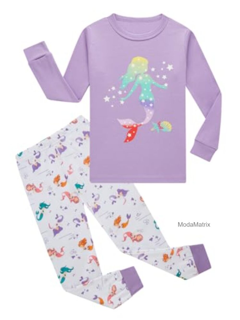 Girls Christmas Pajama Set 100% Cotton Long Sleeve Snug Fit Sleepwear
